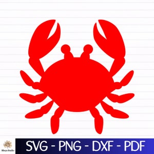 Krab svg, clipart kraba, plaża svg - cyfrowe pobieranie plików svg, dxf, png, pdf, svg dla cricut, clipart kraba