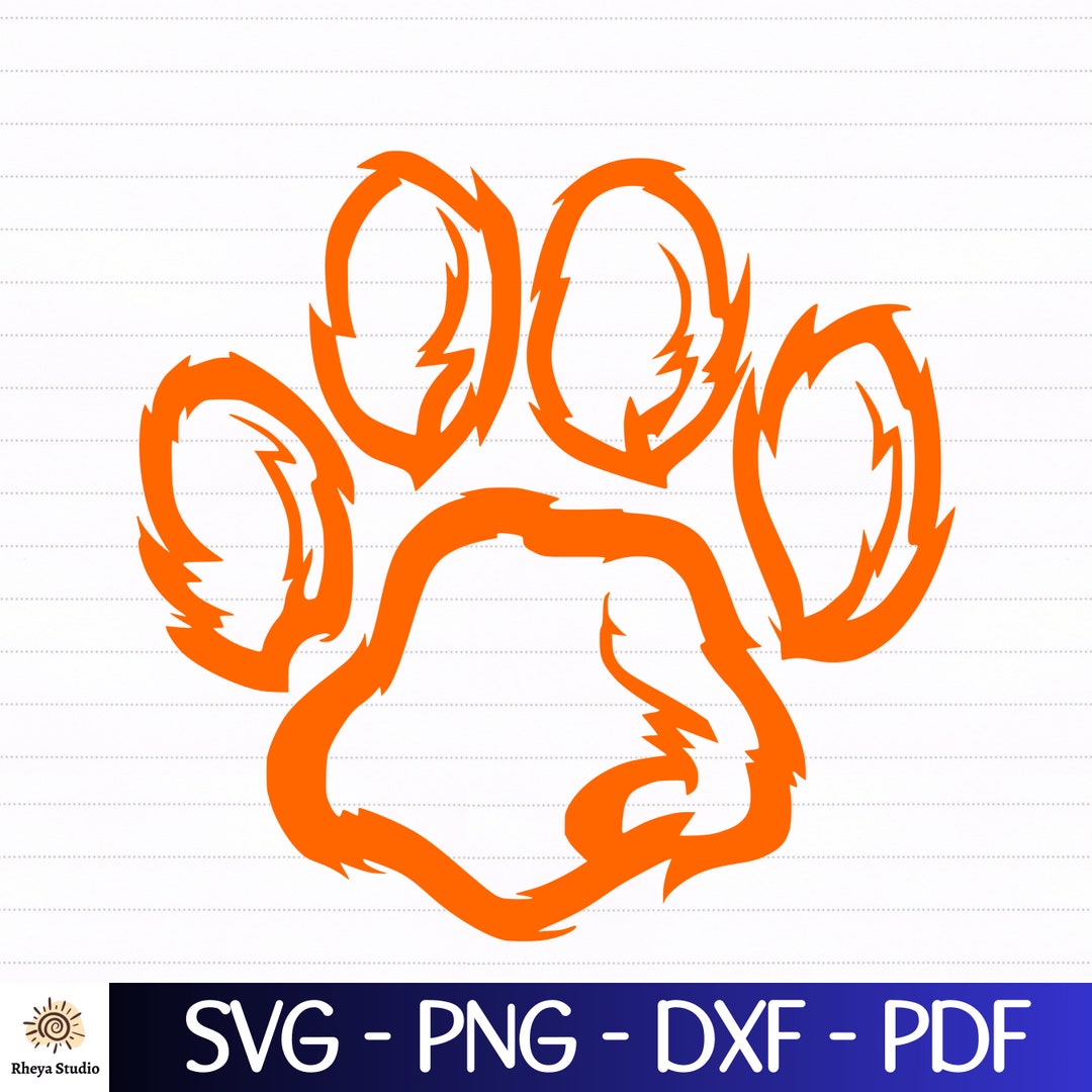 Tiger Paw Svg Digital Download Svg, Dxf, Png, Pdf - Etsy