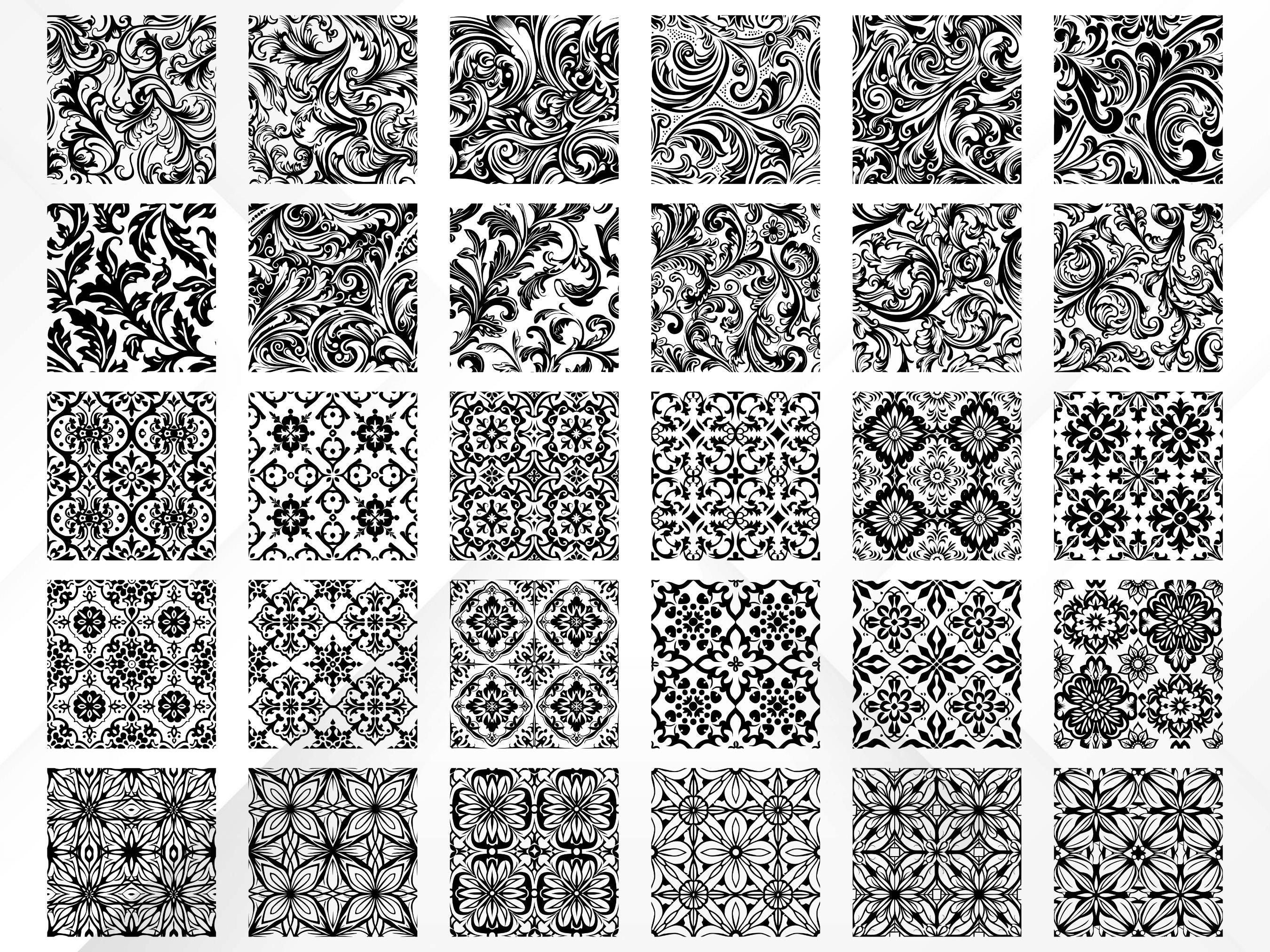 1060 Tooled Leather Seamless Pattern SVG Bundle - Digital Download Svg ...