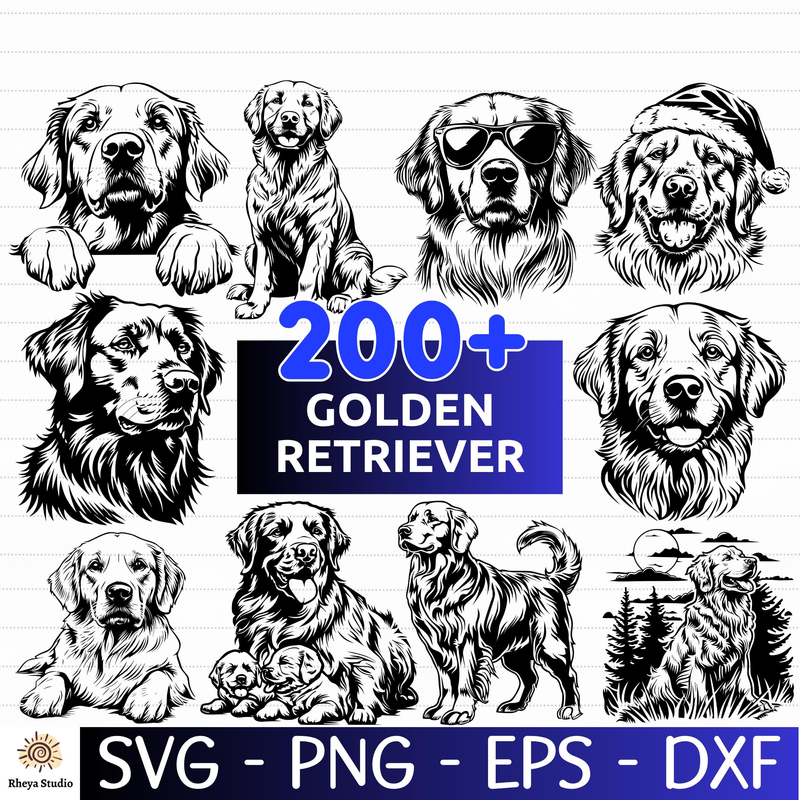 DV DESIGN Penna A Sfera Golden Retriever - Regalo Divertente Per Amanti Dei Cani, Impugnatura Morbida, Inchiostro Nero 0,7mm, Design UK
