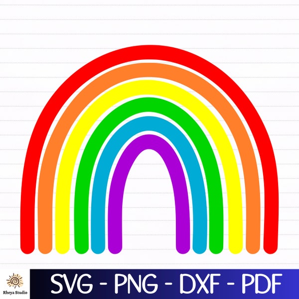Rainbow svg, Rainbow cut file, Boho Rainbow svg - digital download svg, dxf, png, pdf