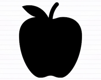 Apple Shape svg, Apple Silhouette svg, Fruit svg - digital download svg, dxf, png, pdf, Teacher svg