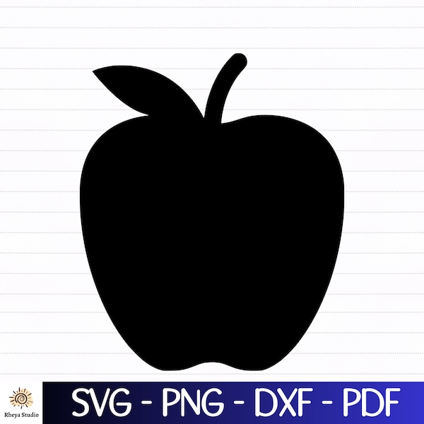 Apple Shape svg, Apple Silhouette svg, Fruit svg - digital download svg, dxf, png, pdf, Teacher svg