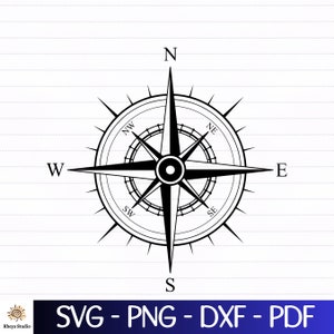 Compass svg, Compass Rose svg - digital download svg, dxf, png, pdf