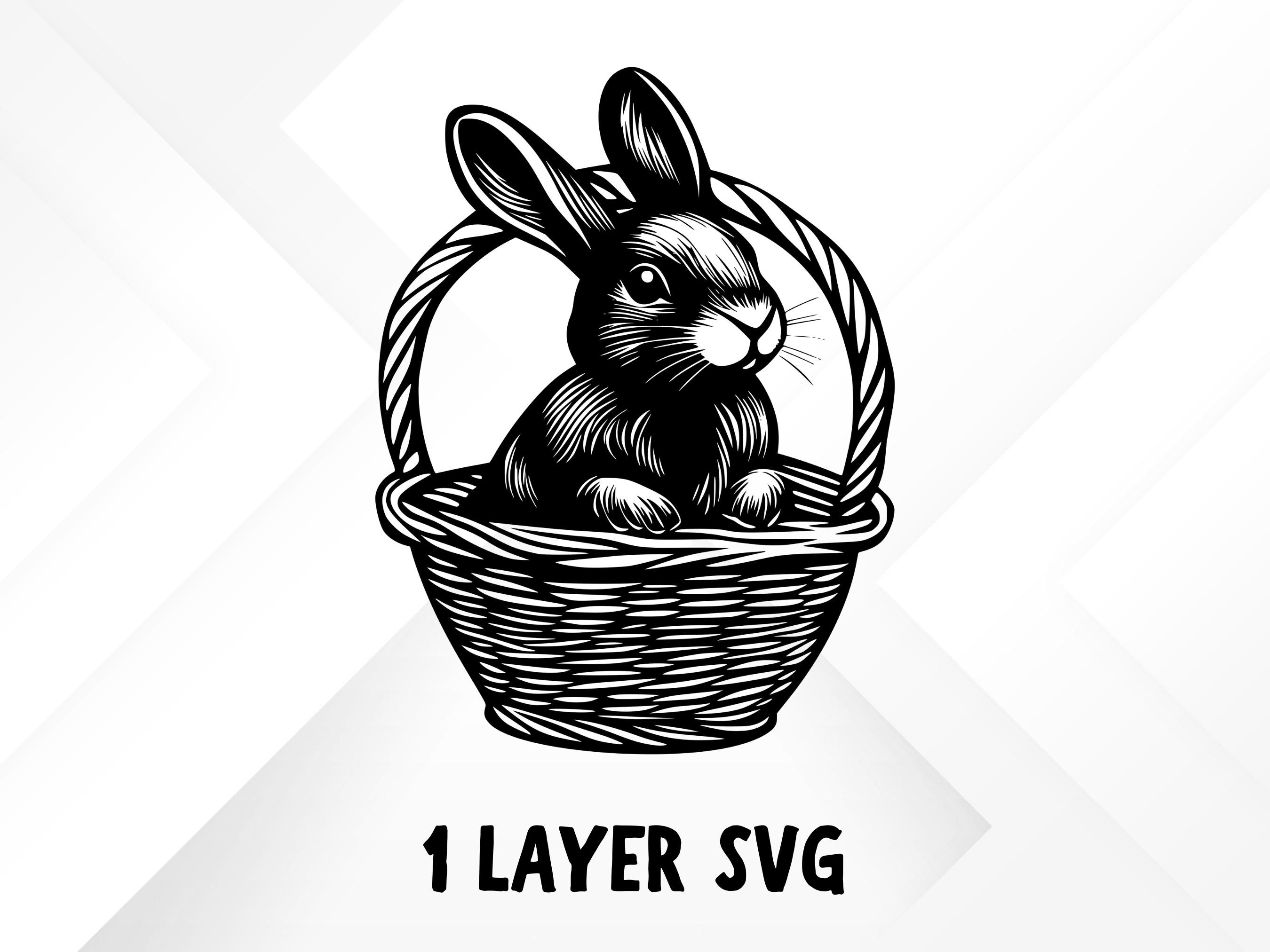 100+ Bunnies in a Basket SVG Bundle | Easter Bunny Clipart, Cute Spring ...