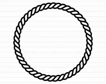 Rope Circle Frame svg, Rope Monogram svg - digital download svg, dxf, png, pdf