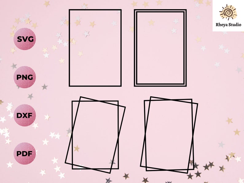 Rectangle Frame Svg Bundle - Digital Download Svg, Dxf, Png, Pdf, Svg ...