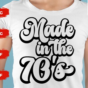 Made in the 70's svg, Retro svg, 70's Baby svg digital download svg, dxf, png, pdf, svg files for cricut, Good vibes svg, Hippie svg image 2