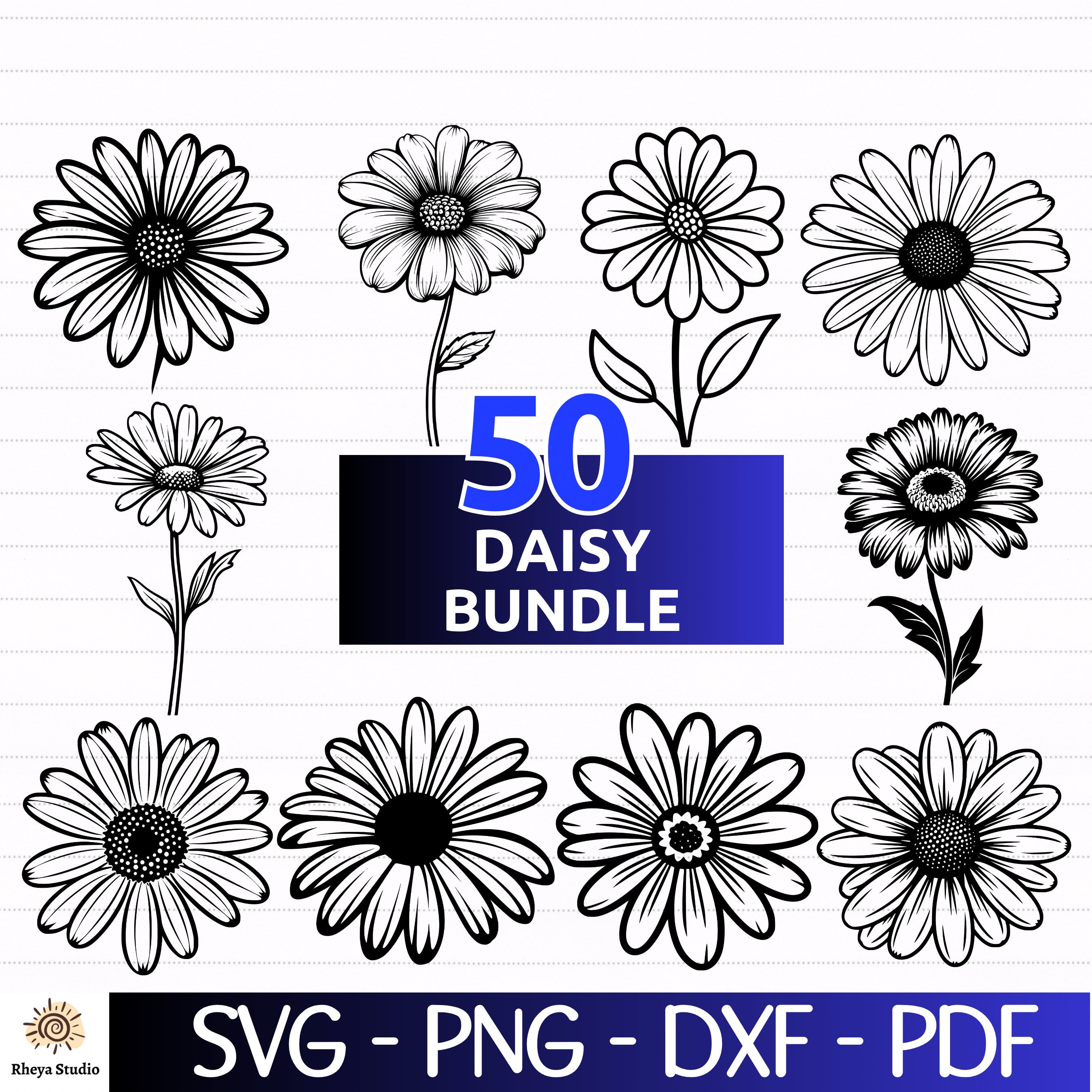 Daisy Outline - Etsy Canada