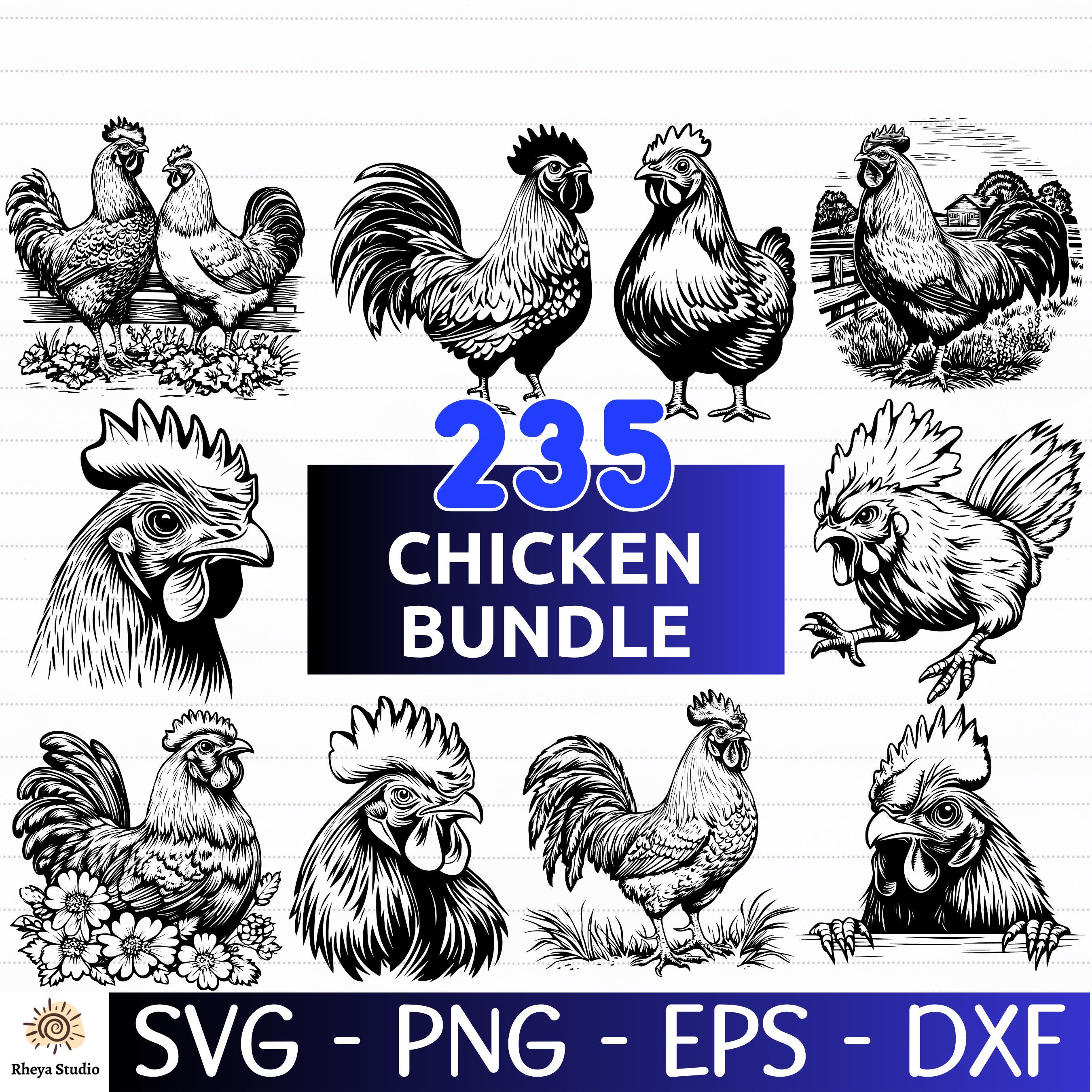 Vector Lettering Chicken Bundle 235 Chicken SVG Bundle, Chicken Vector, Hen Vector, Chicken PNG ...