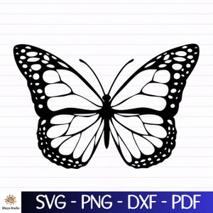 Schmetterling SVG, Schmetterling schneiden Datei - digitaler Download svg, dxf, png, pdf, Schmetterling dxf, Monarchfalter svg