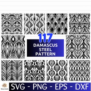 117 Damascus Steel Seamless Pattern - digital download svg, png, dxf, eps, svg files for cricut
