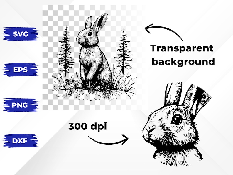 Animal Rescue Rabbit Svg 210+ Rabbits SVG Bundle | Bunny Silhouettes, Cute Pet Clipart ...