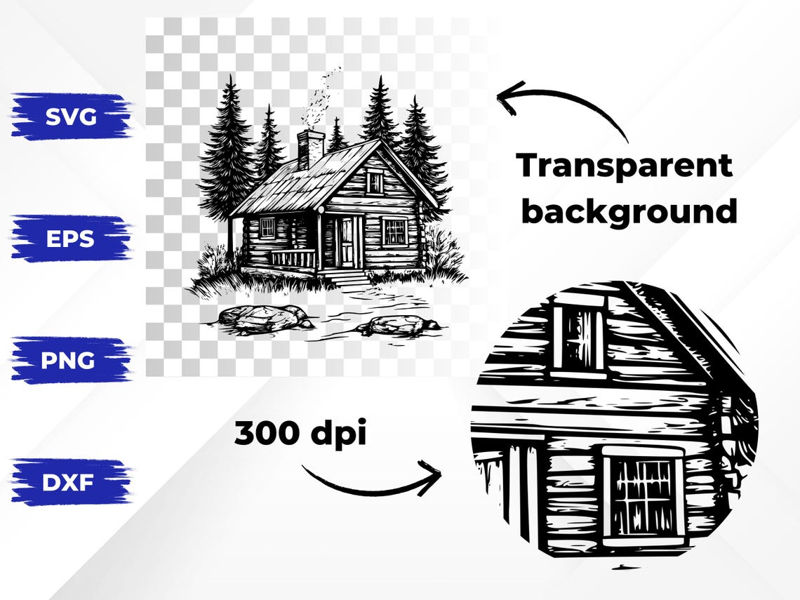 160+ Rustic Wooden Cabin SVG Bundle | Forest & Nature Svg Png Eps Dxf ...