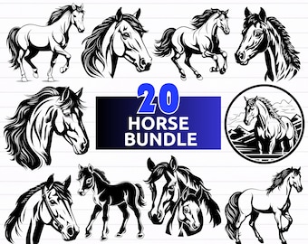 Horse svg files, Horse svg Bundle - digital download svg, dxf, png, pdf, svg files for cricut
