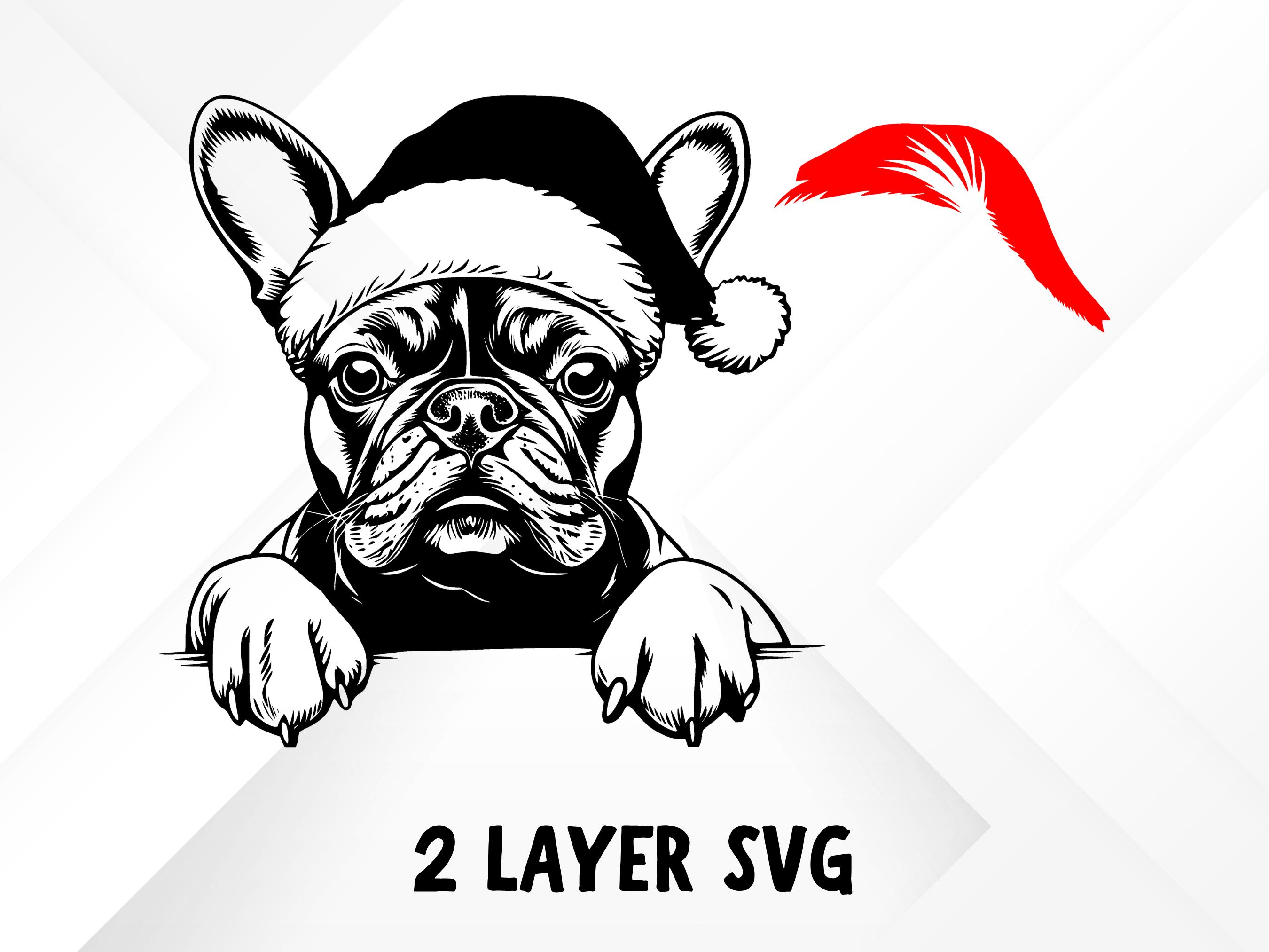 540+ Peeking Dogs With Santa Hats SVG Bundle | Christmas Dog Clipart ...