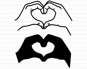 Heart Hands svg, Love Hands svg, Heart Sign svg - digital download svg, dxf, png, pdf, Valentines svg