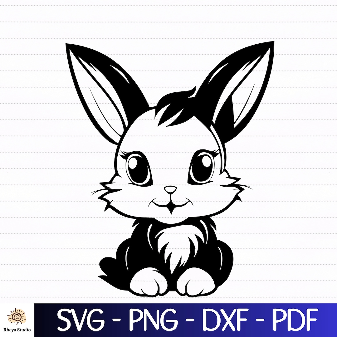 Download Rabbit Svg Cute Bunny Svg, Cute Rabbit Svg Digital Download Svg, Dxf, Png, Pdf ...