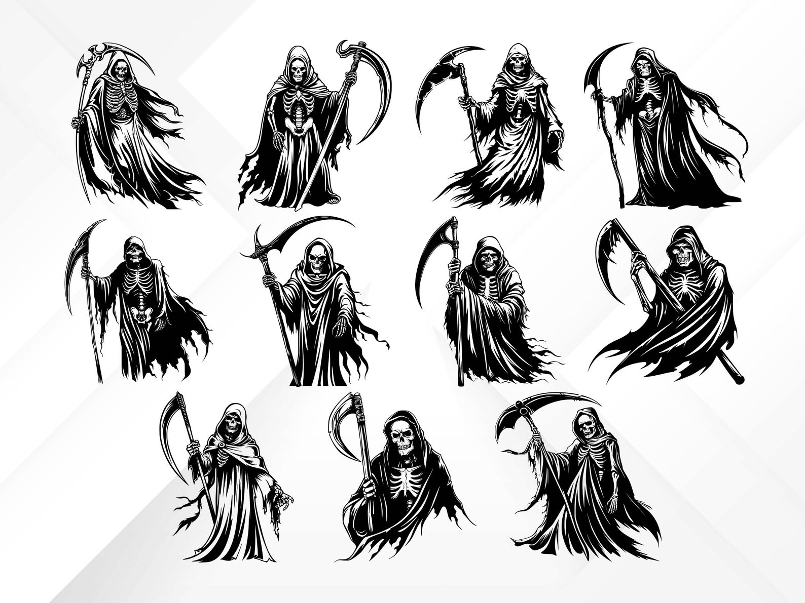 100+ Grim Reaper SVG Bundle, Angel of Death Design - Instant Digital ...