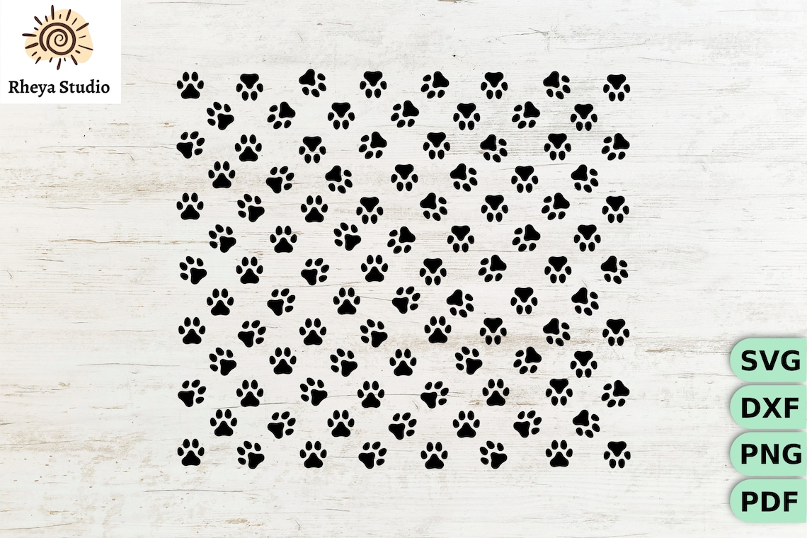 Paw Print Svg Pattern Dog Paw Print Svg Dog Print Svg Etsy