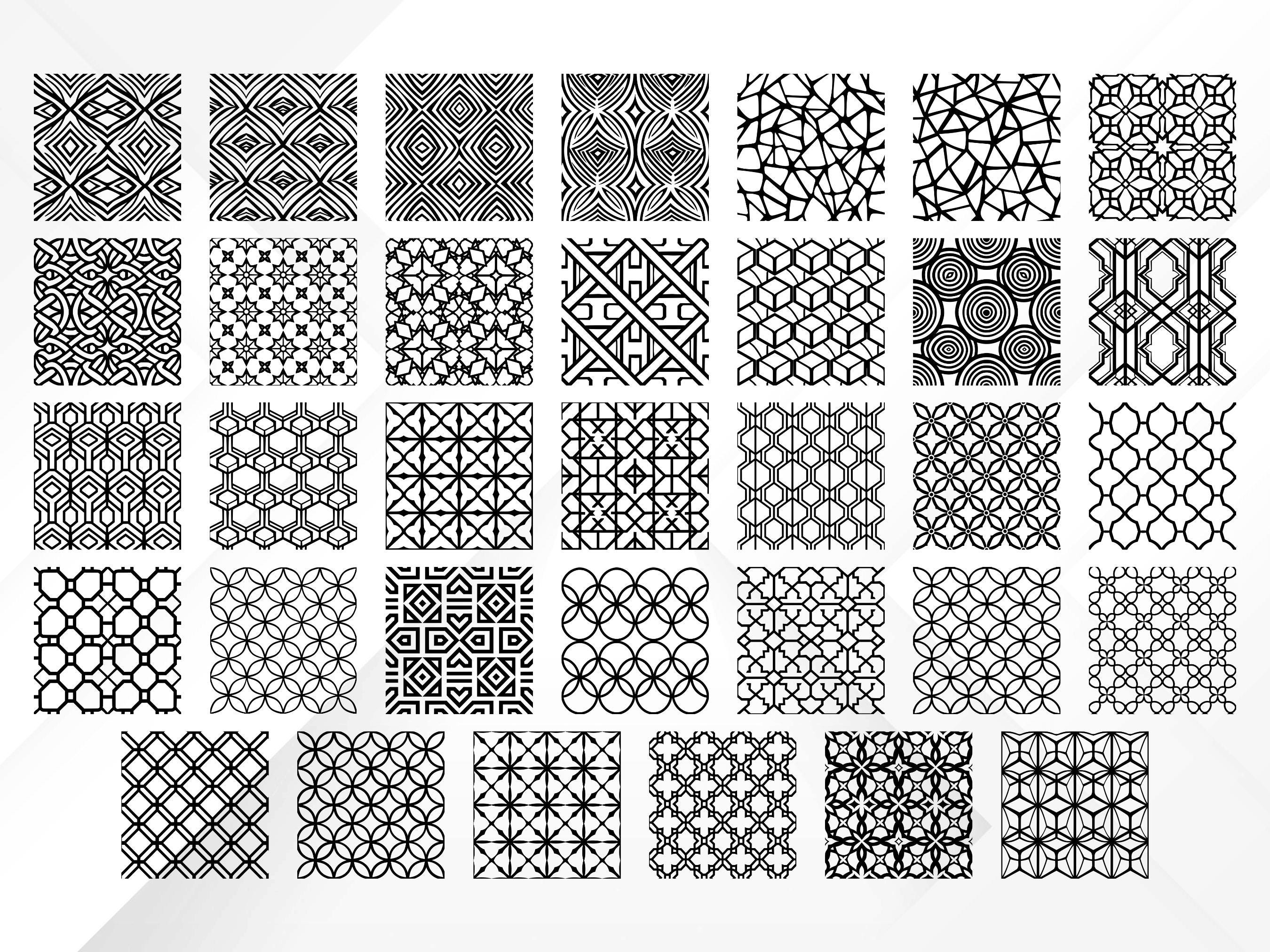 160 Geometric Seamless Pattern SVG Bundle - Digital Download Svg, Eps ...