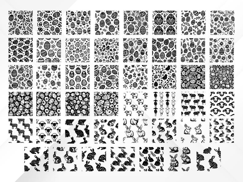 Hy Pattern 110 Easter Seamless Patterns SVG Bundle | Spring Pattern Clipart ...
