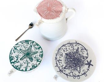 Halo Dish and Bowl Cover Small Set of 3 Starfish | Anushka Davids Gift for Mom
