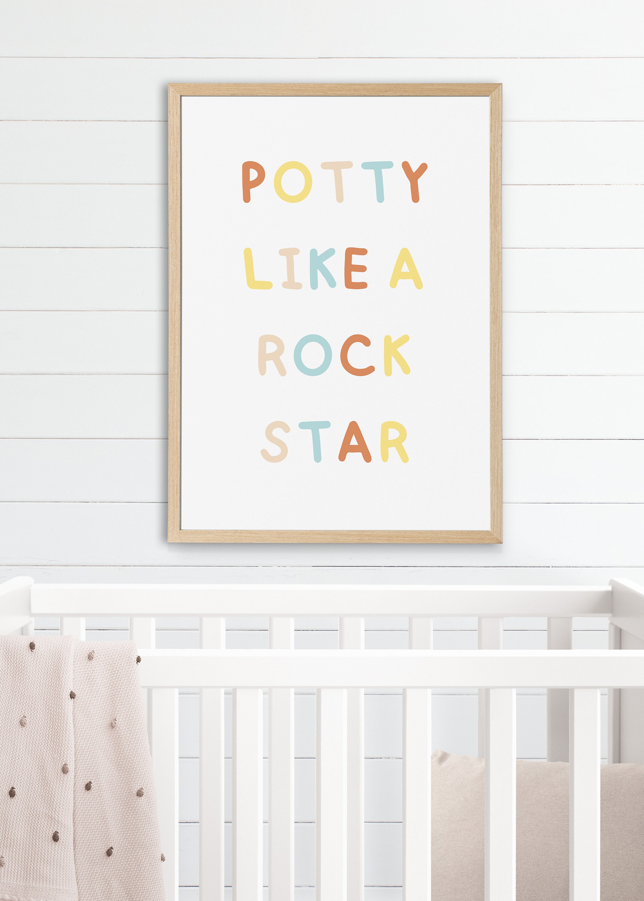 Potty Like a Rock Star Poster, Kids Bathroom Decor, Bathroom Rules ...