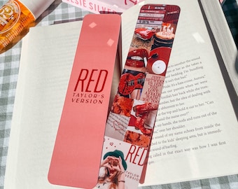 Red aesthetic bookmark