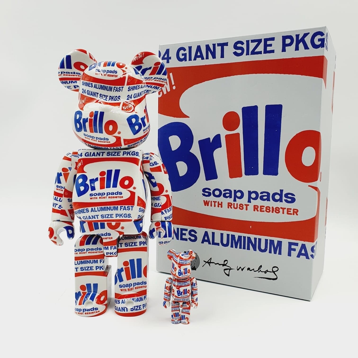 Medicom Toy 1000% Andy Warhol Brillo Be@rbrick Toy - Street Art BE
