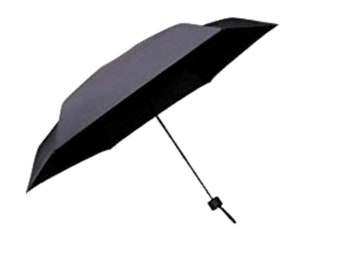 Black Supermini Compact Umbrella - Men's Small Folding Handbag Brolly