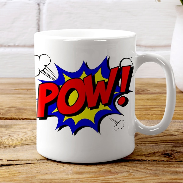 Kapow, Bang, Boom, Pow, Pop, Zap, comic speach bubble Mug