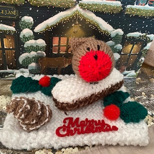 Hand made table centrepiece Christmas Robin