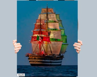 Amerigo Vespucci Ship Canvas Print: Italian Navy Tall Ship Photography
