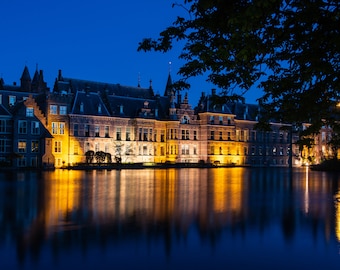 Binnenhof at Night Leinwanddruck - Den Haag, Niederlande