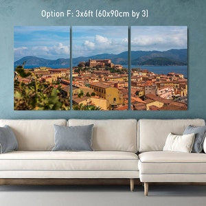Elba Souvenir Fotografie Geschenk Druck Leinwand Druck Wand Kunst Leinwand Schlafzimmer Wand Kunst 3 teilige Wandkunst Große Wohnzimmer Kunst