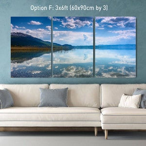 Póster del lago Ohrid, Macedonia, regalo, paisaje, fotografía, recuerdo de Ohrid, impresión, fotografía del lago, paisaje costero, cielo, póster, impresión, impresión en lienzo