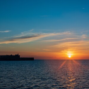 Photographie de la nature, photographie du coucher du soleil, impression sur toile Syracuse, lot de 3, photographies scéniques originales sur toile