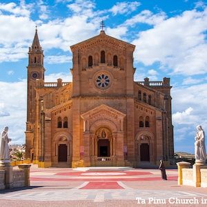 Basilica Shrine Ta&#39; Pinu Photography Print Malta souvenir Gozo malta poster gift church poster print Large Living Room Art Malta