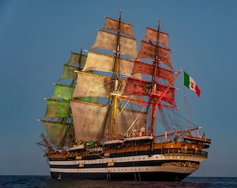 Amerigo Vespucci Ship Canvas Print: Italian Navy Tall Ship Photography