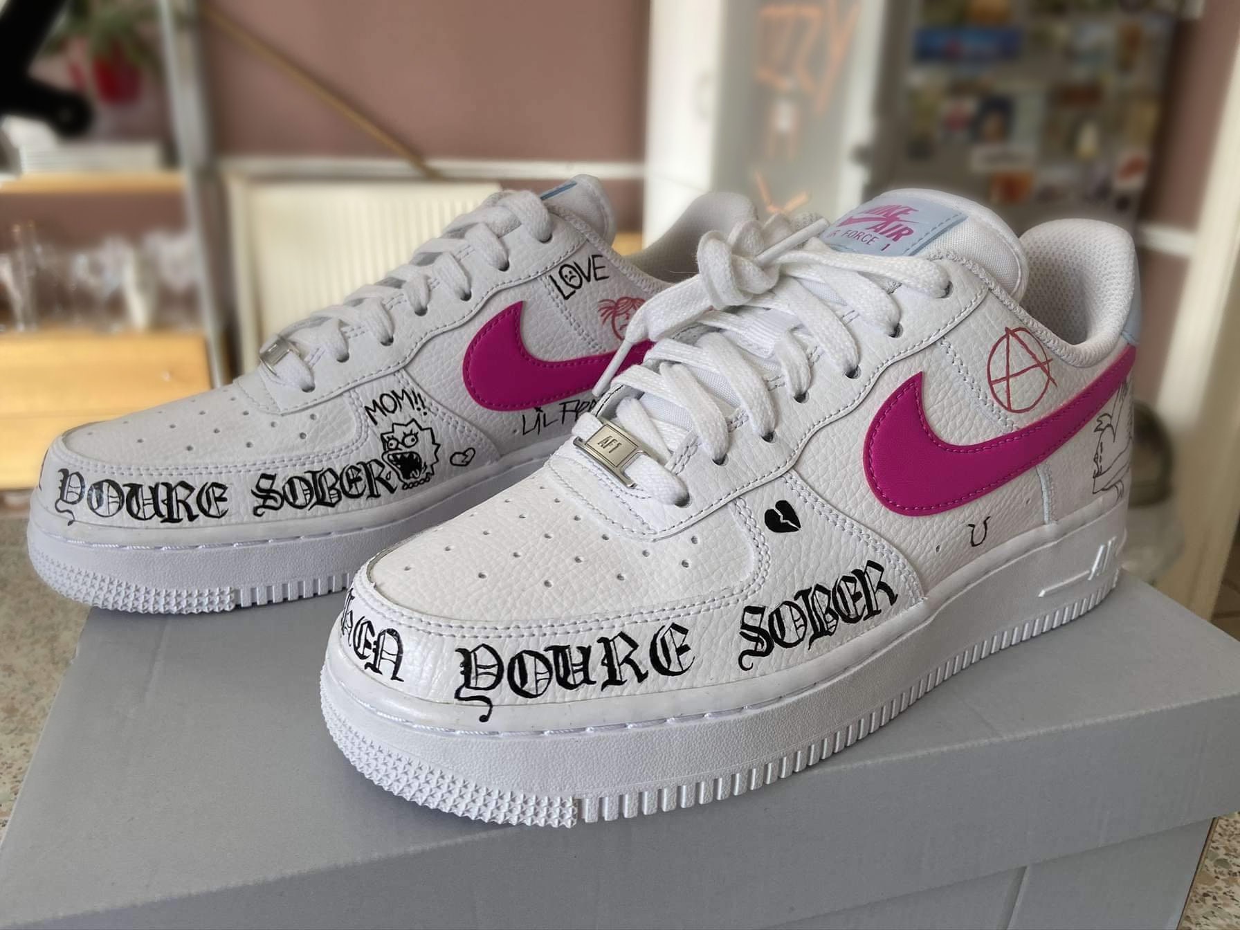 custom lil peep air force 1