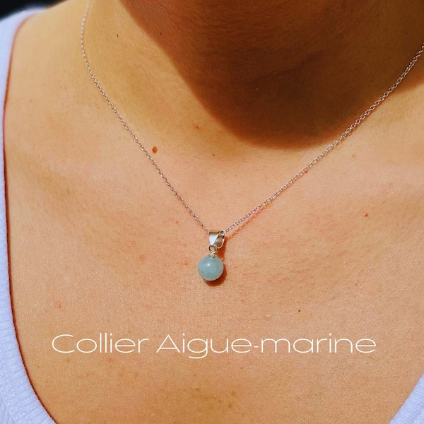 Ce majestueux collier AIGUE-MARINE est le cadeau parfait pour elle | Collier minimaliste | Pierres naturelles | Cadeau St Valentin | EVJF