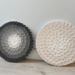 Canvastavlor i texturlim Beige Grå Vit Rund 30 cm Diameter