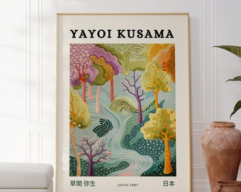 Yayoi Kusama Poster - Japanese Gallery Wall Art - Modern Poster Wall Decor - Yayoi Kusama Print