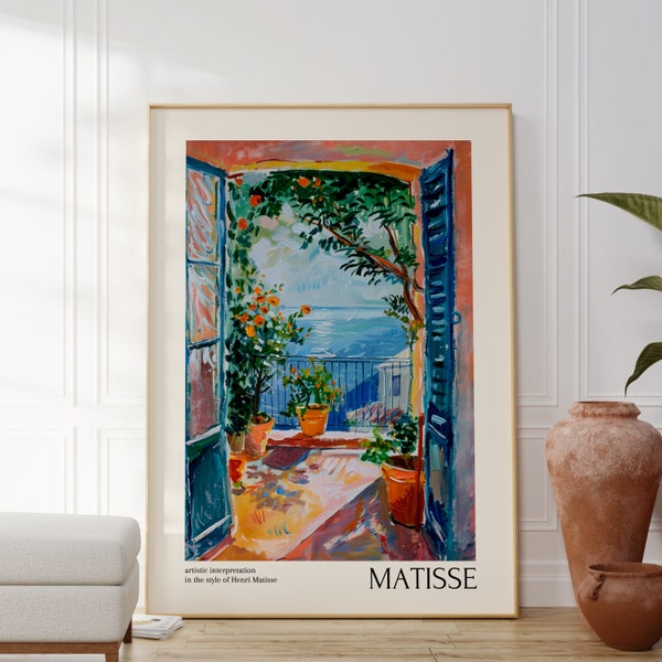 Henri Matisse Poster - Aesthetic Matisse Print - Modern Gallery Exhibition Art - Minimalist Neutral Wall Art - Matisse Print