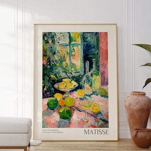 Henri Matisse Poster - Aesthetic Matisse Print - Modern Gallery Exhibition Art - Minimalist Neutral Wall Art - Matisse Print