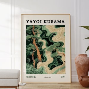 Yayoi Kusama Poster - Japanische Galerie Wandkunst - Moderne Poster Wanddeko - Yayoi Kusama Druck
