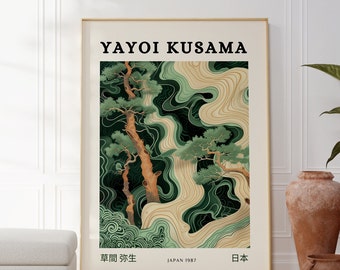 Yayoi Kusama Poster - Japanese Gallery Wall Art - Modern Poster Wall Decor - Yayoi Kusama Print