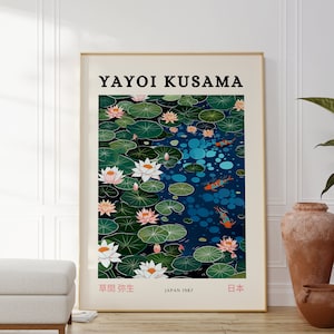 Poster Yayoi Kusama - Arte da parete della Galleria giapponese - Decorazione da parete moderna per poster - Stampa Yayoi Kusama