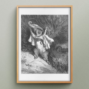 Incisione Il gatto con gli stivali di Gustave Doré, illustrazione dei racconti di Perrault